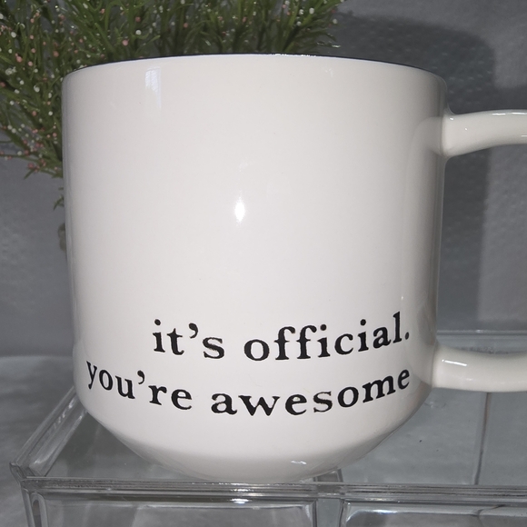 Threshold Cream Mug with Inspirational Text "Its Official, You're Awesome" - Picture 1 of 6